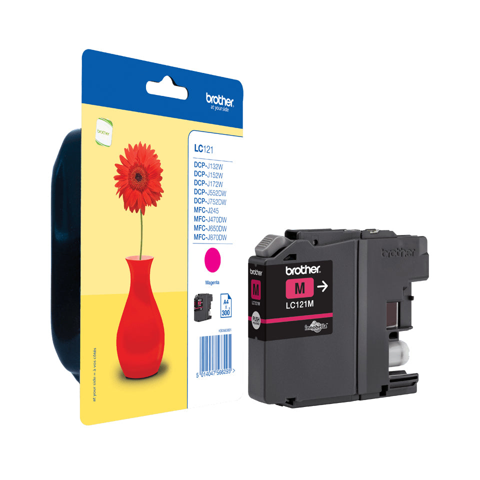 Brother LC-121M Ink cartridge magenta, 300 pages ISO/IEC 24711 3,9ml for Brother DCP-J 132/MFC-J 285