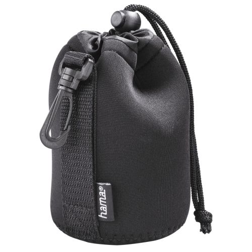 Hama Medium Neoprene Lens Pouch, 75 x 80 mm, Snap Hook, Belt Loop