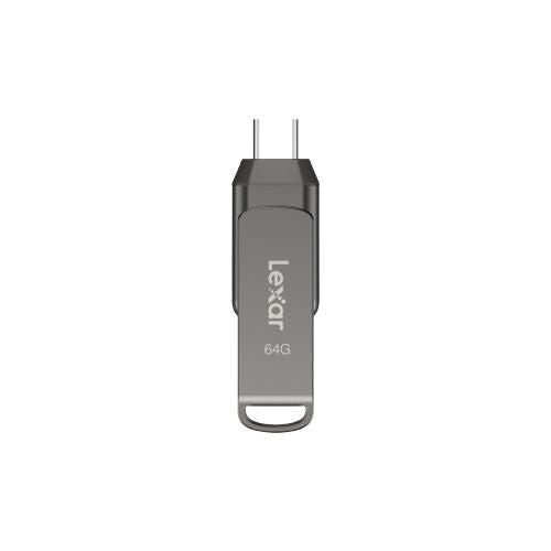 Lexar Jumpdrive Dual Drive D400 Usb Flash Drive 64 Gb Usb Type-A / Usb Type-C 3.2 Gen 1 (3.1 Gen 1) Silver