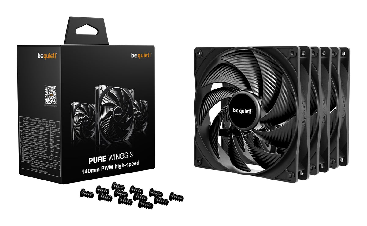 be quiet! Pure Wings 3 140mm | PWM high-speed Triple Pack Computer case Fan 14 cm Black 3 pc(s)