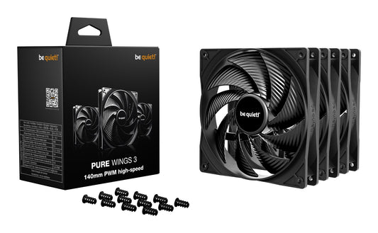 be quiet! Pure Wings 3 140mm | PWM high-speed Triple Pack Computer case Fan 14 cm Black 3 pc(s)