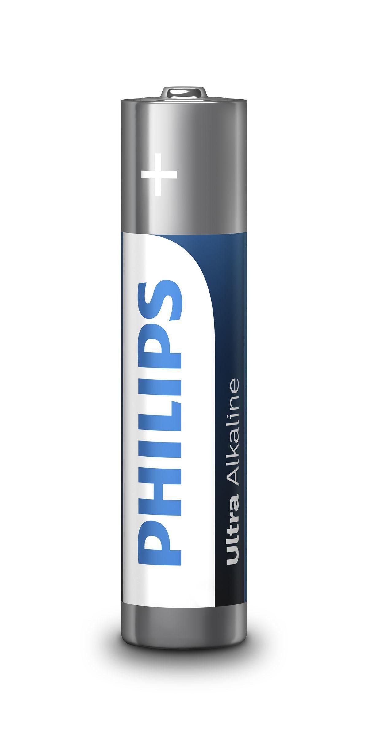 Philips LR03E4B Battery LR03E4B/10, Single-use battery, Alkaline, 1.5 V, 4 pc(s), 10.5 mm, 45.5 mm