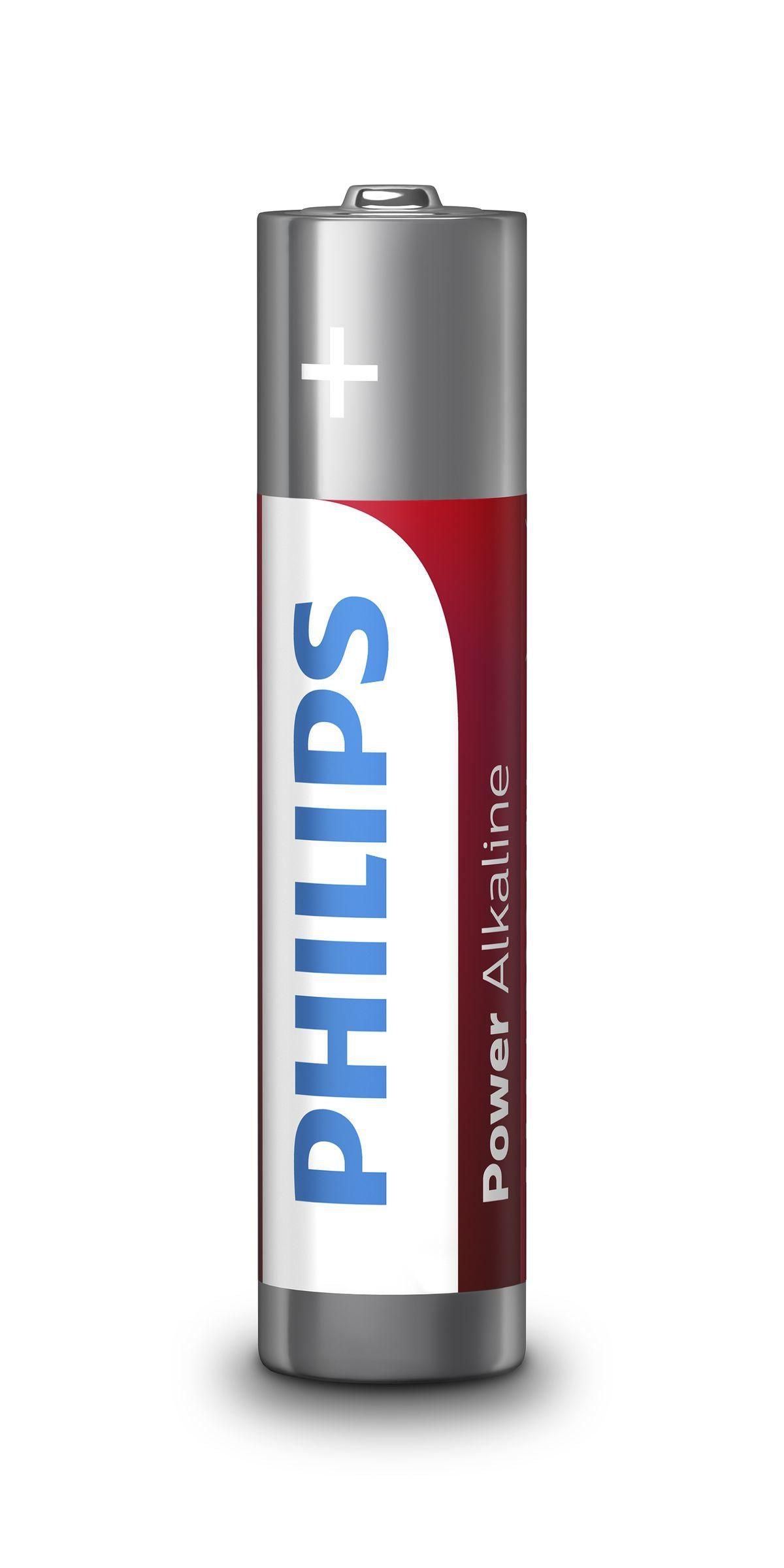 Philips Power Alkaline AAA 12-wide Power Alkaline Battery LR03P12W/10, Single-use battery, AAA, Alkaline, 1.5 V, 12 pc(s), 5 year(s)