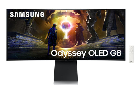 Samsung S34Dg850Su Computer Monitor 86.4 Cm (34") 3440 X 1440 Pixels Ultrawide Quad Hd Oled Silver