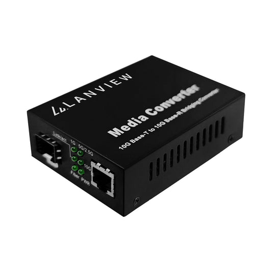 Lanview LVN-MED-SFP+-10GB-X network media converter Multi-mode Black