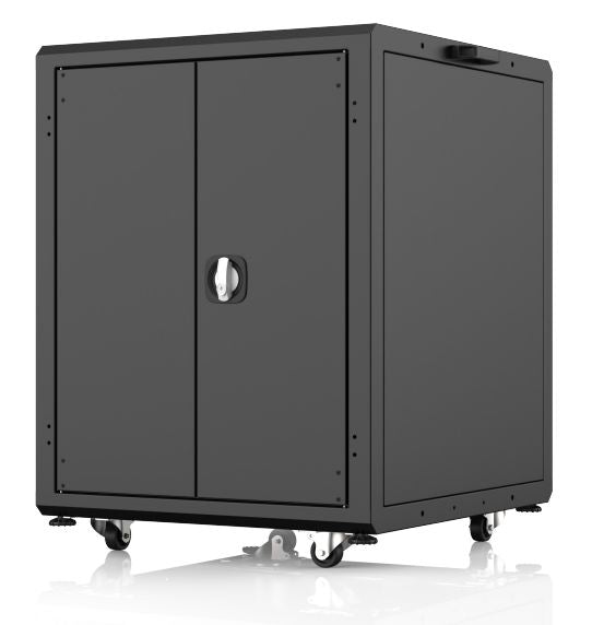 Lanview DCN LAPTOP CABINET 16U Rack Cabinet W:700 x D:750 x H:931mm - Black Room to charge up to 32 devices