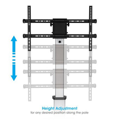 Manhattan Trolley Mount Stand for TV & Monitors, For screens: 37" to 86", -10 to 5° Tilt, 90° Rotation, VESA compatibility: all between 200x200 to 600x400mm - check the dimensions of the four mounting holes on back of screen to ensure it fits, Max 50kg, B