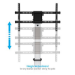 Manhattan Trolley Mount Stand for TV & Monitors, For screens: 37" to 86", -10 to 5° Tilt, 90° Rotation, VESA compatibility: all between 200x200 to 600x400mm - check the dimensions of the four mounting holes on back of screen to ensure it fits, Max 50kg, B