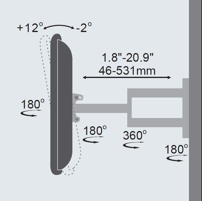 Vivolink VLMW2355A TV mount/stand 139.7 cm (55") Black