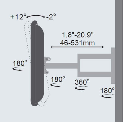 Vivolink VLMW2355A TV mount/stand 139.7 cm (55") Black