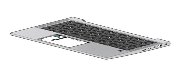 HP SPS-TOPCVR W/KB CP+PS BL INTL M07090-B31, Keyboard, Keyboard backlit, HP, EliteBook 840 G7