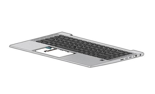 HP TOPCVR W/KB UMA BL PVCY UK M07132-031, Keyboard, 35.6 cm (14"), UK English, Keyboard backlit, HP, ZBook Firefly 14 G7