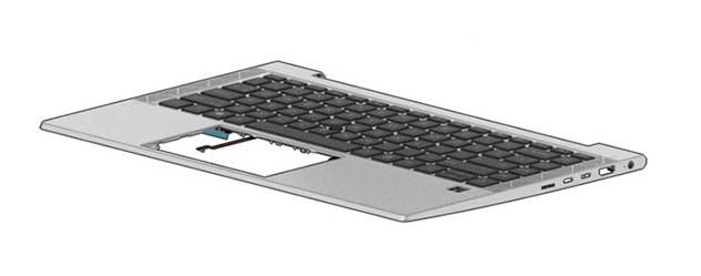 HP Top Cover W/Keyboard CP+PS BL PVCY INTL M36311-B31, Keyboard, Dutch, Keyboard backlit, HP