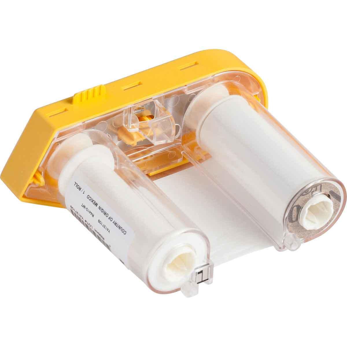 Brady R4400 Series White Ribbon for M611, M610 and BMP61 M61-R4410-WT, BradyPrinter M611, White, Thermal transfer, Transparent, Yellow,