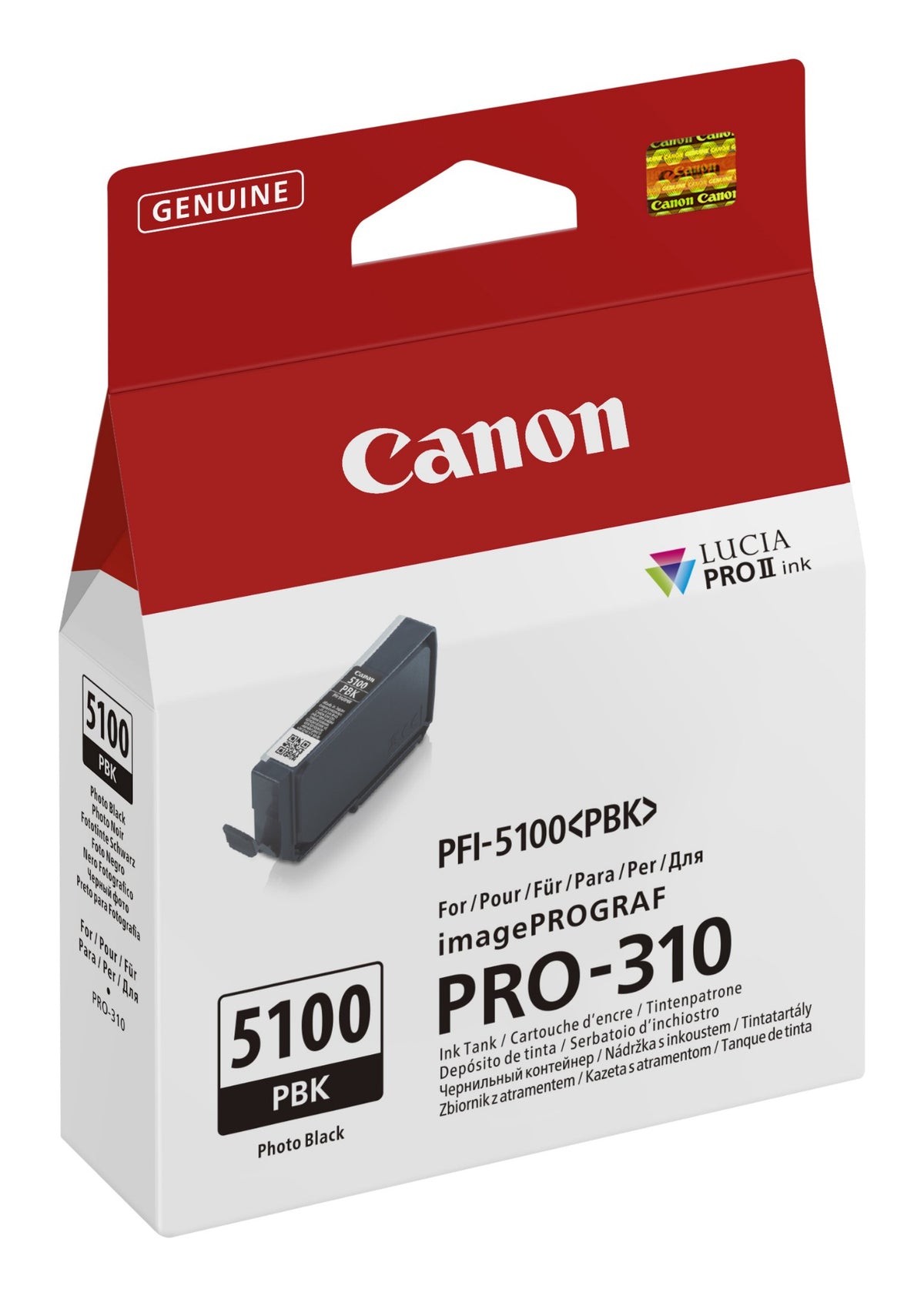 Canon 6952C001/PFI-5100PBK Ink cartridge black pigmented 450 Photos 14ml for Canon IPF PRO-310