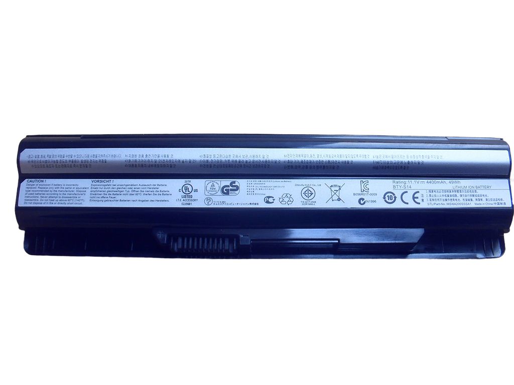 CoreParts Laptop Battery for MSI 48.84Wh 11.1V 4400mAh 48.84Wh 6 Cell Li-ion 11.1V 4400mAh Black
