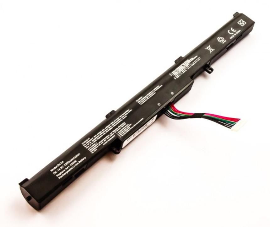 CoreParts Laptop Battery for Asus 31.68Wh 14.4V 2200mAh 31.68Wh 4 Cell Li-ion 14.4V 2200mAh Black, A41N1501, 0B110-00360000, 0B110-00360100,
