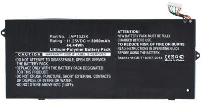 CoreParts Laptop Battery for Acer 37.74Wh 11.1V 3400mAh 38Wh Li-Pol 11.25V 3400mAh Black, ChromeBook 11 C740, ChromeBook 11 C740-C32M,