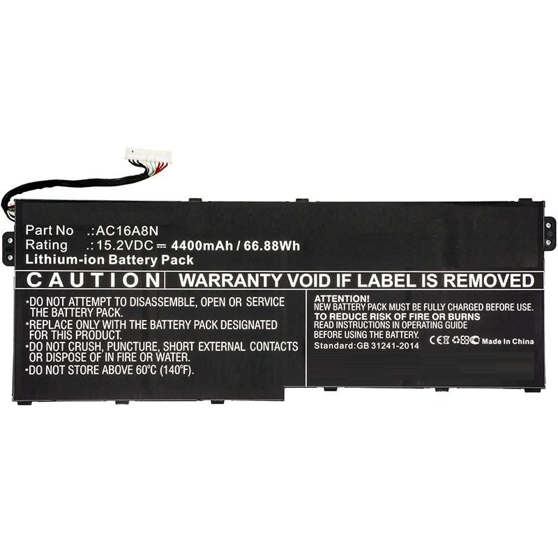CoreParts Laptop Battery for Acer 66.88Wh 15.2V 4400mAh 67Wh Li-ion 15.2V 4400mAh Black, Aspire V17 Nitro, Aspire V17 Nitro BE,