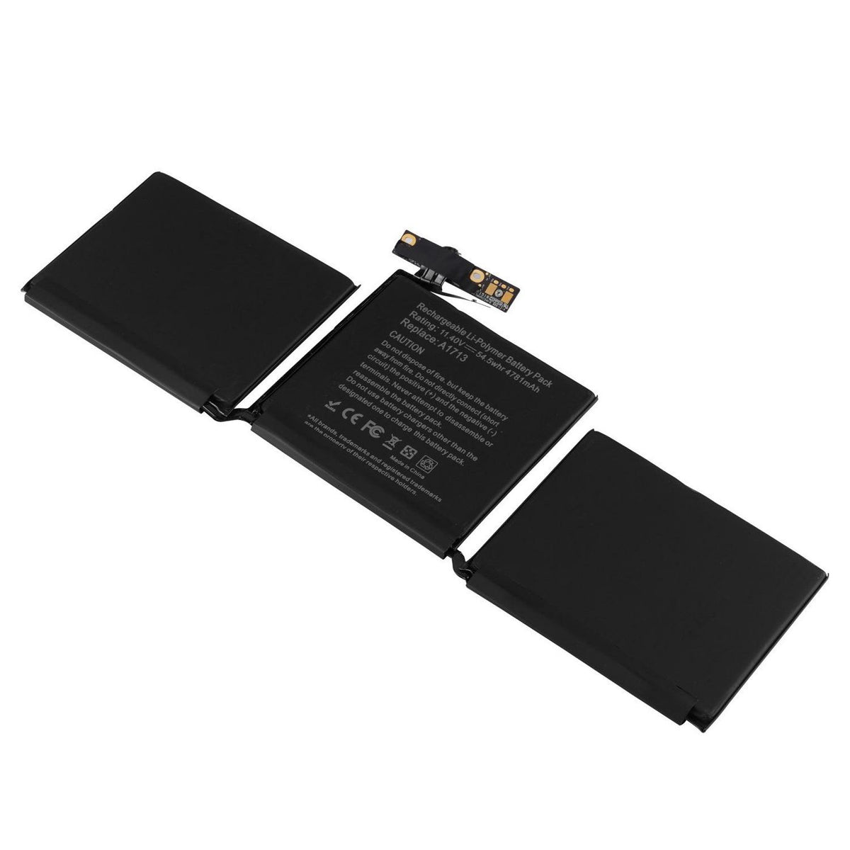 CoreParts Laptop Battery for Apple 52.00Wh 11.1V 4700mAh 52Wh 6 Cell Li-Pol 11.1V 4.7Ah Macbook Pro 13" Retina. Late 2016. A1708, A2338