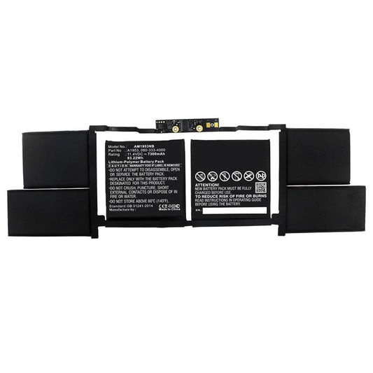 CoreParts Laptop Battery for Apple 81.00Wh 11.4V 7100mAh 83WH 6 Cell Li-Pol 11.4V 7300mAh, MacBook Pro 15" Touch BAR A1990 mid 2018 - 2019