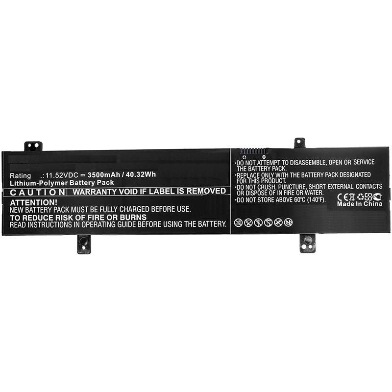 CoreParts Laptop Battery for Asus 41.04Wh 11.4V 3600mAh 40WH Li-Pol 11.52V 3.5Ah for Asus, F505ZA, F505ZA-BQ117T, F505ZA-DB31