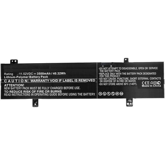 CoreParts Laptop Battery for Asus 41.04Wh 11.4V 3600mAh 40WH Li-Pol 11.52V 3.5Ah for Asus, F505ZA, F505ZA-BQ117T, F505ZA-DB31