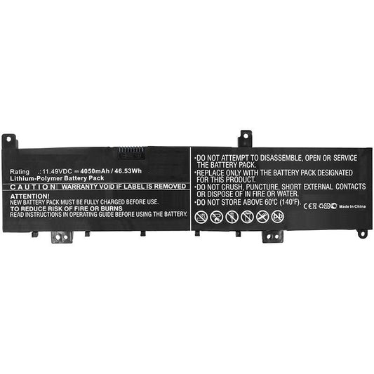 CoreParts Laptop Battery for Asus 46.74Wh 11.4V 4100mAh 47WH Li-Pol 11.49V 4.05Ah for Asus, N580, N580GD, N580GD-DB74