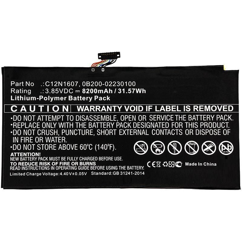CoreParts Laptop Battery for Asus 31.57Wh 3.85V 8200mAh 31.57Wh Li-Pol 3.85V 8200mAh Black for Asus Notebook, Laptop T102H, T102HA, T103H,
