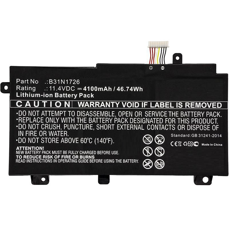 CoreParts Laptop Battery for Asus 44.46Wh 11.4V 3900mAh 44Wh Li-ion 11.4V 3900mAh Black for Asus Notebook, Laptop FX504, FX504G, FX504GD,