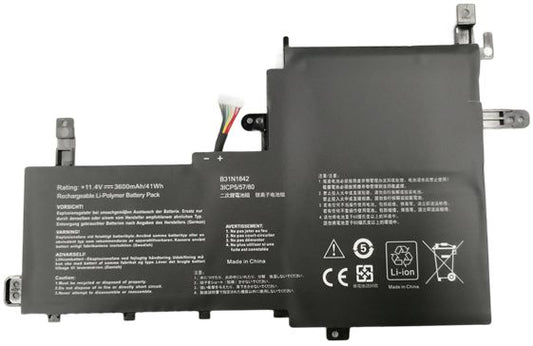 CoreParts Laptop Battery for Asus 41.04Wh 11.4V 3600mAh 41.04Wh Li-Polymer 11.4V 3600mAh for Asus K531FA, K531FL, S531FA