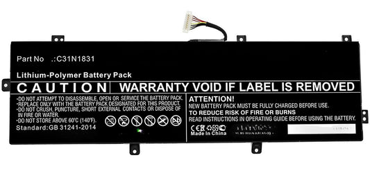 CoreParts Laptop Battery for Asus 38.85Wh 11.1V 3500mAh 38.85Wh Li-Polymer 11.1V 3500mAh for Asus P3540FA, p3540fa-0091a8265u,