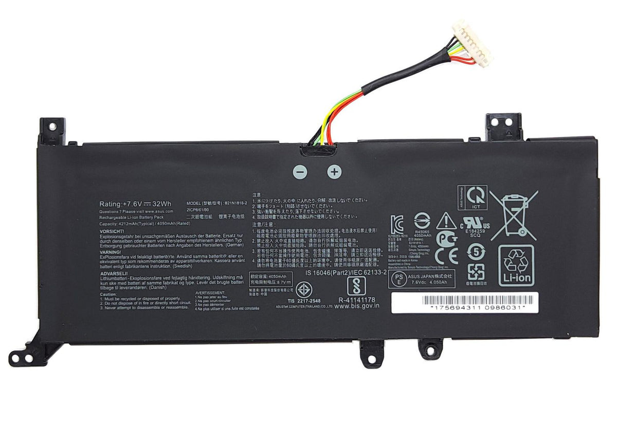 CoreParts Laptop Battery for Asus 29.26Wh 7.7V 3800mAh 29.26Wh Li-Polymer 7.7V 3800mAh for Asus Notebook X Series