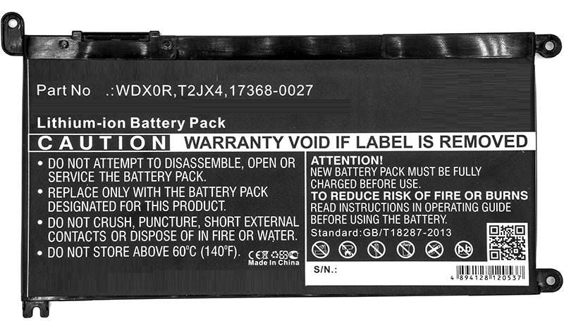 CoreParts Laptop Battery for Dell 41.61Wh 11.4V 3650mAh 41.61Wh Li-ion 11.4V 3650mAh Black, Dell INS 13MF PRO-D1708TS, INS 13MF PRO-D1508TS,