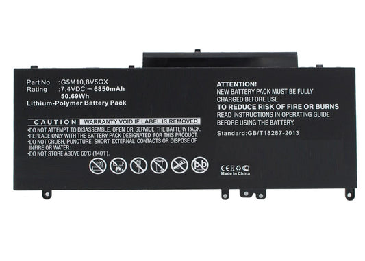 CoreParts Laptop Battery for Dell 42.92Wh 7.4V 5800mAh 43Wh Li-Pol 7.4V 5800mAh Black, Latitude 15 5000, Latitude 3150, Latitude 3160,