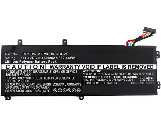 CoreParts Laptop Battery for Dell 52.00Wh 11.4V 4600mAh 52Wh Li-Pol 11.4V 4600mAh Black, Precision 15 5510, XPS 15 9550