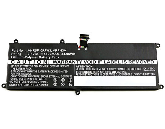 CoreParts Laptop Battery for Dell 25.84Wh 7.6V 3400mAh 26Wh Li-Pol 7.6V 3400mAh Black, Latitude 11 5175, Latitude 11 5179, Latitude 5175