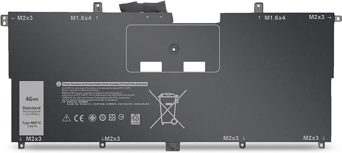 CoreParts Laptop Battery for Dell 46.00Wh 7.6V 6050mAh 46Wh Li-Pol 7.6V 6050mAh, Dell XPS Notebooks 13 9365 AVENTADOR BTX CTO XPS
