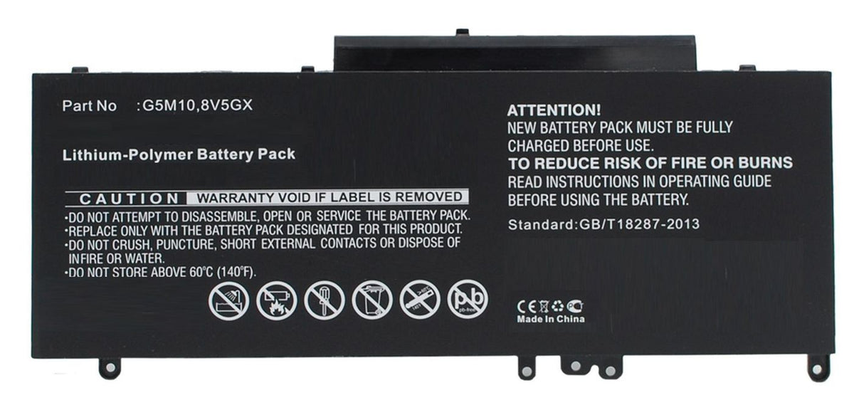 CoreParts Laptop Battery for Dell 44.40Wh 7.4V 6000mAh 44.40Wh 4Cell Li-Pol 7.4V 6000mAh Black, DELL: DELL Latitude 14 Series DELL Latitude 14