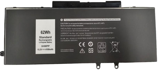 CoreParts Laptop Battery for Dell 62.32Wh 15.2V 4100mAh 63.08Wh Li-Polymer 15.2V 4150mAh Black for DELL Notebook, Laptop Latitude 5401,