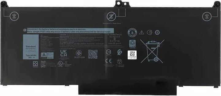 CoreParts Laptop Battery for Dell 54.72Wh 7.6V 7200mAh 55Wh Li-Pol 7.6V 7200mAh Black for DELL Notebook, Laptop Latitude 13 5300, Latitude