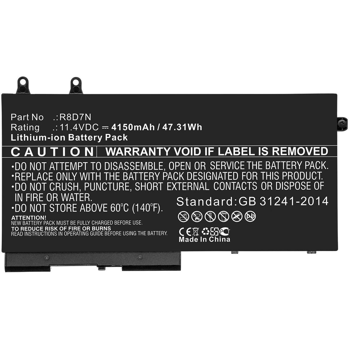 CoreParts Laptop Battery for Dell 45.60Wh 11.4V 4000mAh 45.6Wh Li-ion 11.4V 4000mAh for DELL Precision 15 3540