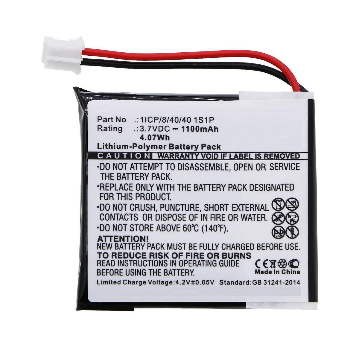 CoreParts Battery 4.07Wh Li-Pol 3.7V 1100mAh Black for GPS, Navigator 4.07Wh Li-Pol 3.7V 1100mAh Black for Coyote GPS, Navigator Plus, S