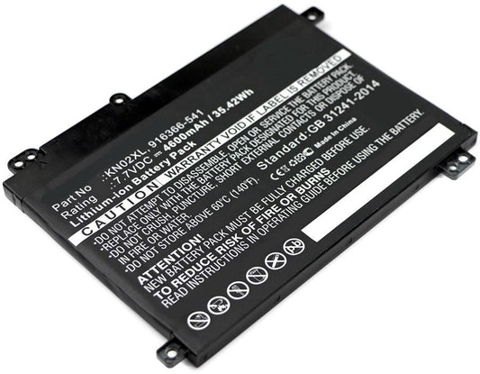 CoreParts Laptop Battery for HP 35.42Wh 7.7V 4600mAh 35Wh Li-ion 7.7V 4600mAh Black, Pavilion 11M, Pavilion 11M-AD000, Pavilion 11M-AD013DX
