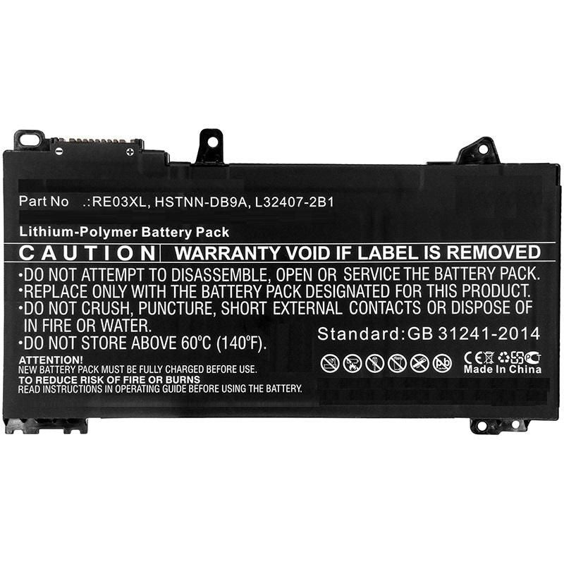 CoreParts Laptop Battery for HP 41.07Wh 11.1V 3700mAh 41.07Wh Li-Pol 11.1V 3700mAh 6BN40EA, 6BN46ET, ProBook 430 G6