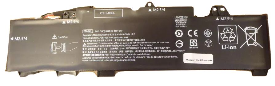 CoreParts Laptop Battery for HP 48.84Wh 11.1V 4400mAh 49Wh 3Cell Li-ion 11.1V 4.4Ah for HP EliteBook 755 G5, EliteBook 850 G5, ZBook 15U G5