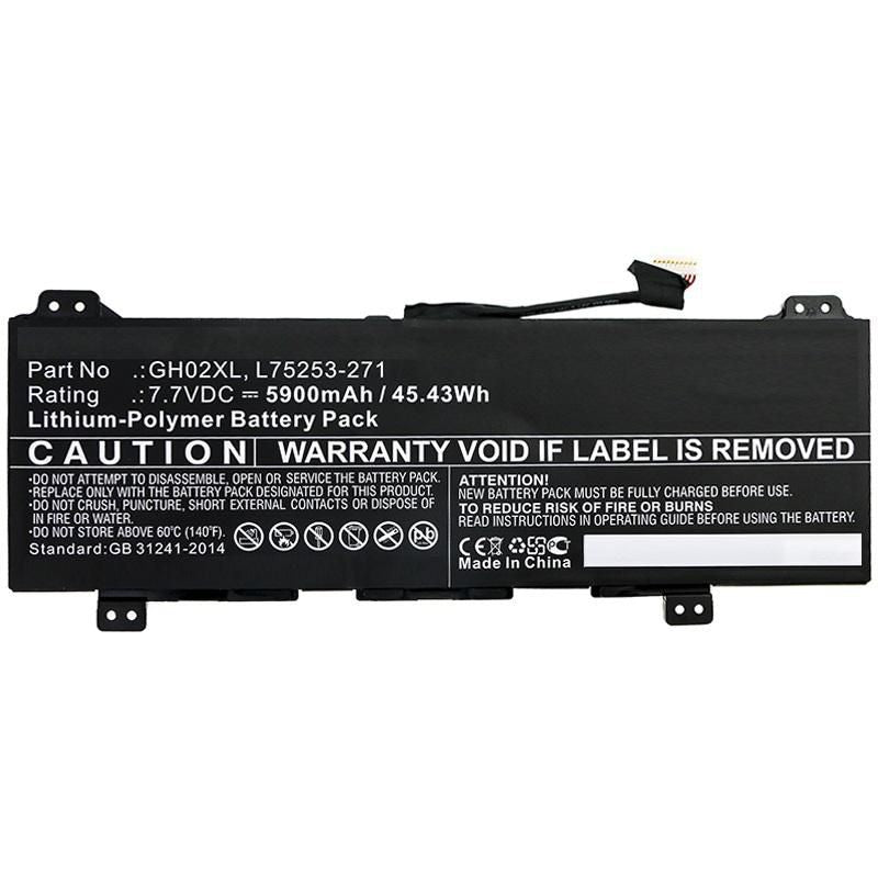 CoreParts Laptop Battery for HP 45.43Wh 7.7V 5900mAh 45.43Wh Li-Pol 7.7V 5900mAh Black for HP Notebook, Laptop 11 G8 EE, Chromebook 11 G8 EE