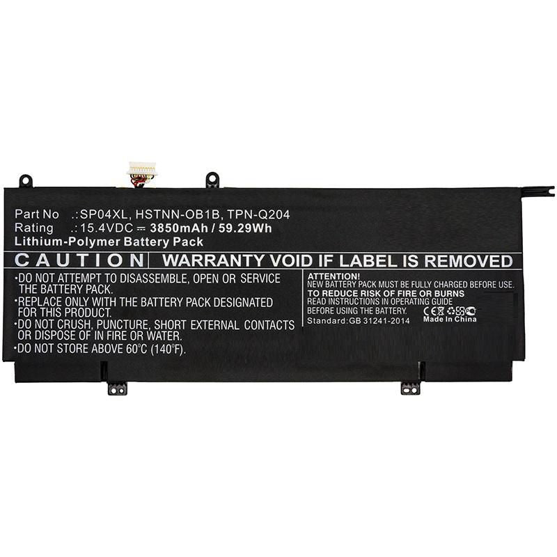CoreParts Laptop Battery for HP 59.29Wh 15.4V 3850mAh 59.29Wh Li-Pol 15.4V 3850mAh Black for HP Notebook, Laptop pectre X360 13-AP0044TU, Spectre