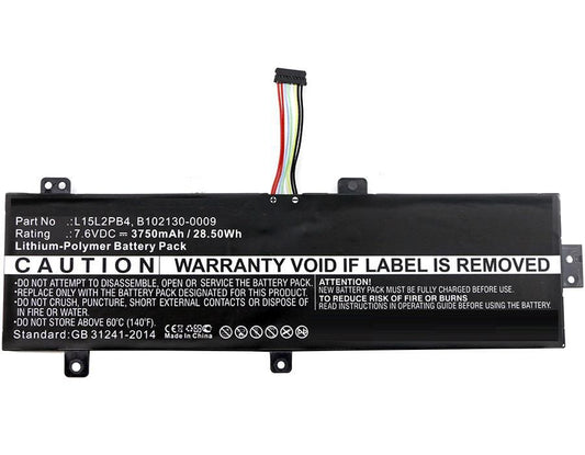 CoreParts Laptop Battery for Lenovo 27.36Wh 7.6V 3600mAh 27Wh Li-Pol 7.6V 3500mAh Black, ideapad 310 15", 310 15" Touch, 310-15ISK,