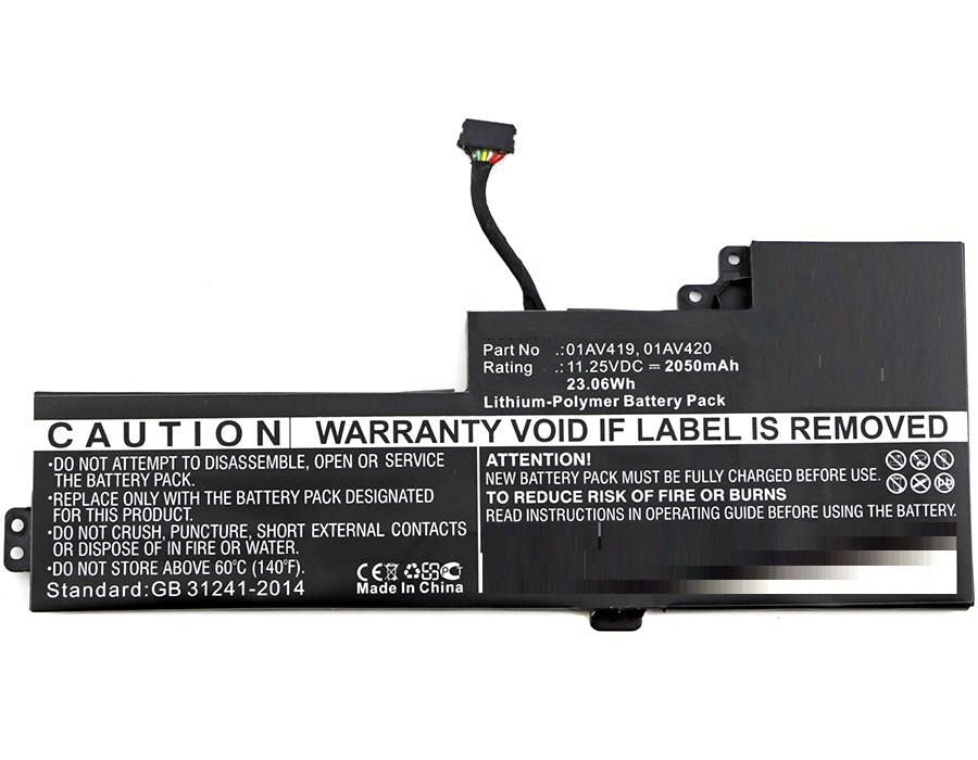 CoreParts Laptop Battery for Lenovo 22.80Wh 11.4V 2000mAh 23Wh Li-Pol 11.25V 2050mAh Black, ThinkPad T470, ThinkPad T470 20HD002TCD, ThinkPad